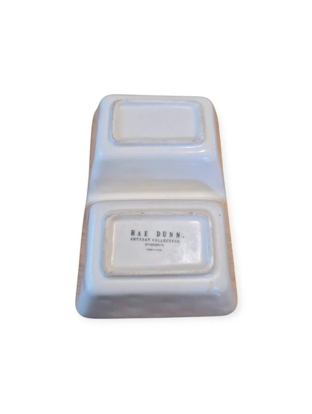 Rae Dunn Style Ceramic Divided Dishes - Treats, Sweets, Hope, Dream